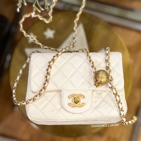 chanel bag white small|chanel small bag with price.